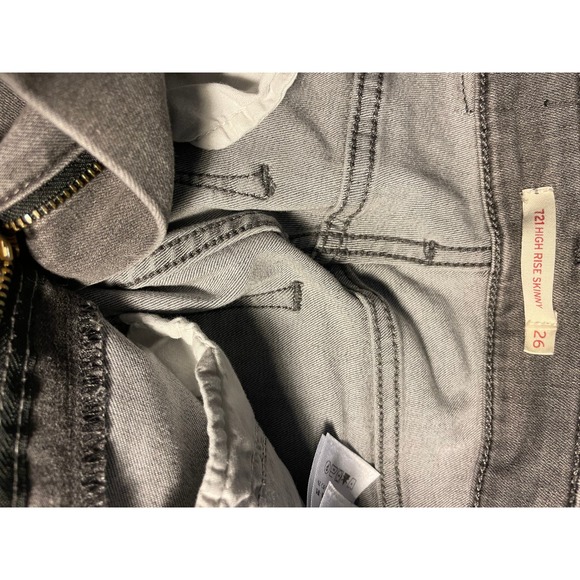 Levi's 721 High Rise Skinny SZ 26 gray/black - Picture 3 of 7